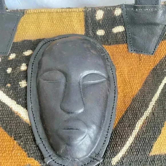 Handcrafted African leather satchel handbag - Picture 5 of 14